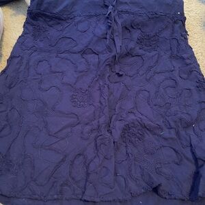 Max Studio Deep Blue Knee Length A-line skirt
